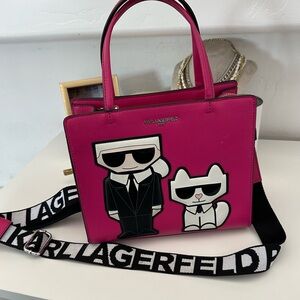 Karl Lagerfeld Pink Tote Bag